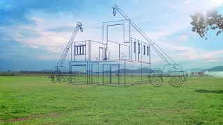 #Футаж рисунки строят дом ◄4K•HD► #Footage drawings build a house