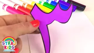 Count to 10 in Arabic & English | Crayola Marker Stencils | Montessori  عد إلى عشرة باللغة العربية