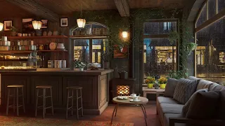 Coffee Shop Ambience With Sweet Jazz Music -Relaxing Smooth Night Jazz for Relax, Study, Work