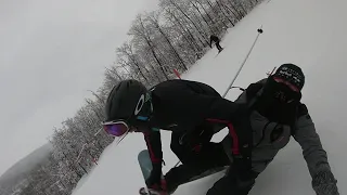 Столкновение сноубордиста с лыжником на Красной Глинке (Самара)