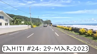 Tahiti in 4K #24: Waterfalls to work via central Papeete (29-Mar-2023)