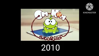 Om Nom Stories historical logos