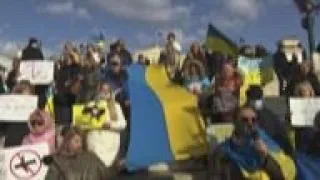 Ukrainians in Greece hold anti-war demo