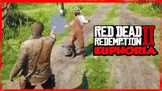 RDR2 Euphoria ragdoll physics with Horse Crashes Compilation Gameplay/ Xbox One X