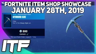 Fortnite Item Shop STUDDED AXE IS BACK! [January 28th, 2019] (Fortnite Battle Royale)