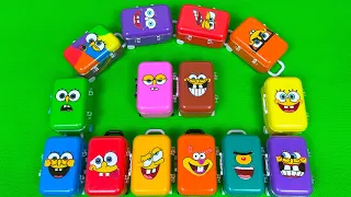 Spongebob Squarepants - Looking For All Slime Mini Suitcase Coloring! CLAY ASMR 🧽