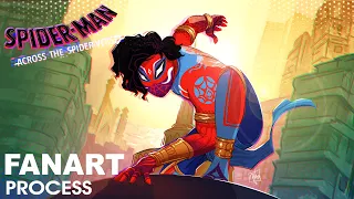 Spider-Man India: Across the Spider-Verse Fan Art Process | Photoshop Digital Painting Tutorial