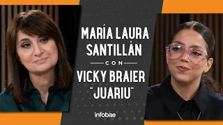 Juariu con María Laura Santillán