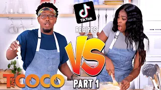 Who Can Make The Best TIKTOK Recipe? | T vs. Coco | T and Coco, Episode 5, PART 1