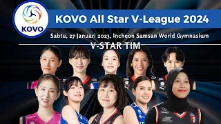 List of all star v league players 2024❗team with the queen of korean volleyball || @Espsportainment