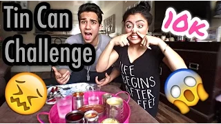 Tin Can Challenge! BF VS GF! JAZMINE AND NICK