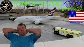 Dallas Ft Worth huge schedule, many new liveries Tower!3D Pro (modified*) KDFW @ 1 pm