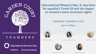 IWD 2021: A step back for equality? Covid-19 & the impact on women's socio-economic rights