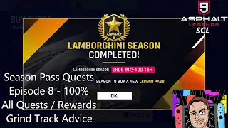 Lamborghini Legend Pass Episode 8 - Quests / Rewards - Asphalt 9 Legends - Nintendo Switch