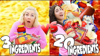 3 VS 7 VS 20 INGREDIENTS PIZZA CHALLENGE!