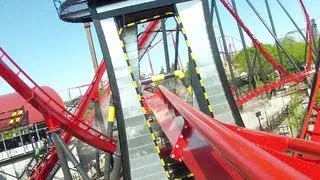 X-Flight Left Front Seat on-ride HD POV Six Flags Great America