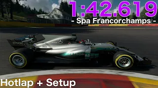 GT SPORT - Mercedes W08 - Spa - Hotlap + Setup