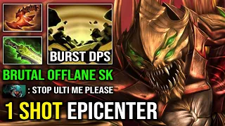 WTF Instant 1 Shot Epicenter OP Burst DPS Offlane Carry Sand King 100% No Mercy Allow Dota 2