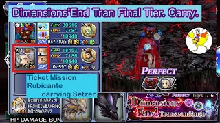 【DFFOO】[GL] Dimensions’ End Transendence Final Tier／bronze Setzer／Ticket Mission