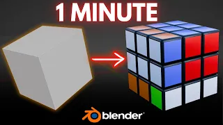 Create a Rubik's Cube in Blender in 1 Minute!