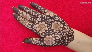 BEAUTIFUL PALM MEHNDI DESIGN Very Easy New Flowers Creative Mehendi Henna Design #shorts #short