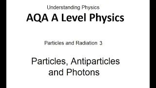 AQA A Level Physics: Particles, Antiparticles and Photons