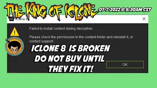 King of Iclone : Iclone 8 is a broken piece of crap not holding back on this one Folks!