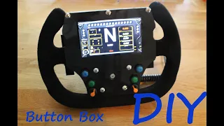 DIY SimRacing: Button box with LCD, encoders and paddle shifters for MOMO 27c wheel. Formula or GT.