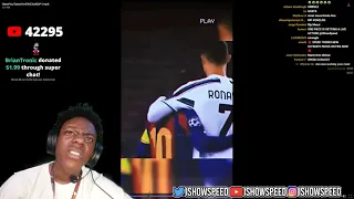 Ishowspeed reacts to Messi and Ronaldo respecting each other 😂