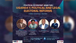 POLITICAL ECONOMY ANALYSIS; Uganda's Political and Legal Electoral Reforms