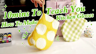 DIY Easy Japanese style Oven Mitts | Detailed Tutorial of making Kitchen Gloves in 10 mins