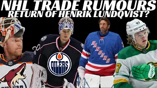 NHL Trade Rumours - Oilers Goalie Trade? Klingberg Trade?, Fiala & Saros Sign + Return of Lundqvist?