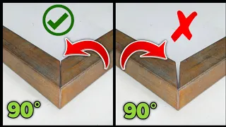 few know how to cut square pipe for a 90 degree joint // cutting trick for beginner