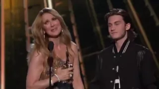 Woowww.., Celine Dion's son presents her with the Billboard Music Awards 2016 Icon Award