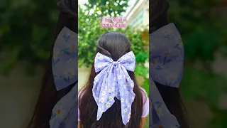 Making cute bow🎀 scrunchie    #diy #sewing #scrunchies #hair #shorts #youtubeshorts #trending #viral