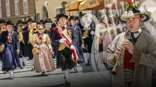 🥁 Bezirksmusikfest in Rattenberg, Tirol 2023 - Aufmarsch & Defilierung der Musikkapellen