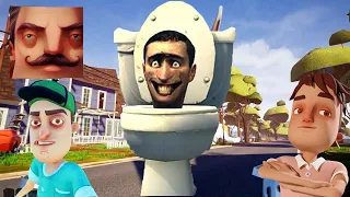 Hello Neighbor - My New Neighbor Skibidi Big Toilet Act 2 Trampoline Season Gameplay Walkthrough
