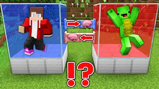 Why JJ and Mikey Swap The BRAINS in Minecraft ? - in Minecraft Funny Challenge (Maizen Mizen Mazien)