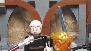Obi-Wan vs Count Dooku lego stop motion duel on geonosis