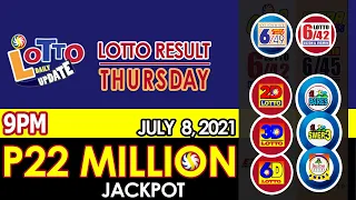 Lotto Result Today 9pm Draw July 8 2021 Swertres Ez2 Stl Pcso