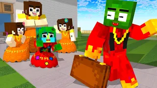 Monster School : Zombie x Squid Game DAD, DON'T LEAVE ZOMBIE ALONE! - Minecraft Animation