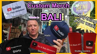Custom Printing in Bali- Stubby Coolers - Shirts - Hats - Banners -Shopping -  Anything you want.