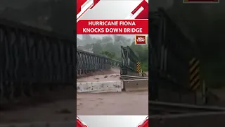 WATCH | Hurricane Fiona Makes Landfall On Puerto Rico, Knocks Down A Bridge #shorts