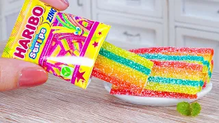 Rainbow Jelly Chupa Chups 🌈 Amazing Miniature Chupa Chups Sour Bites Making 🥭🍉🥝