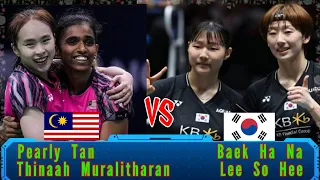 Badminton Pearly Tan/Thinaah Muralitharan (MAS) vs (KOR) Baek Ha Na/Lee So Hee
