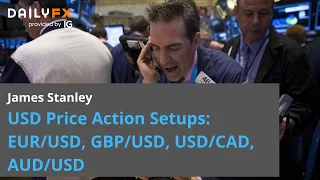 USD Price Action Setups: EUR/USD, GBP/USD, USD/CAD, AUD/USD