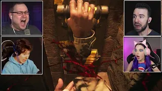 Реакция Летсплейщиков на отсеченную руку и ее заживление в Resident Evil 8: Village