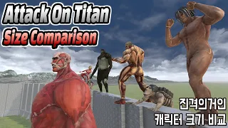 Attack On Titan Size Comparison 3d - Season 1 (진격의거인 크기 비교 1편)