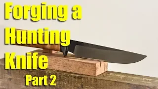 Forging a Hunting Knife with a Damascus Steel Guard - Part 2