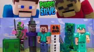 Minecraft Series 3 Action Figures Set Jazwares Series 3 (3.1) Unboxing - Snow Golem Takes Over!